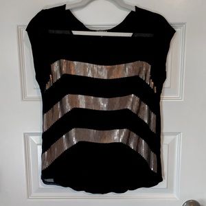 Express sequin front top - S